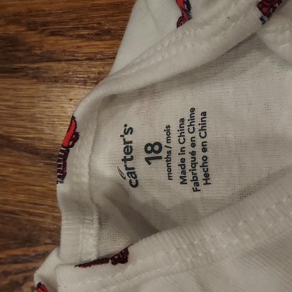 18m Carter's Boys Firetruck Onesie - Picture 2 of 4